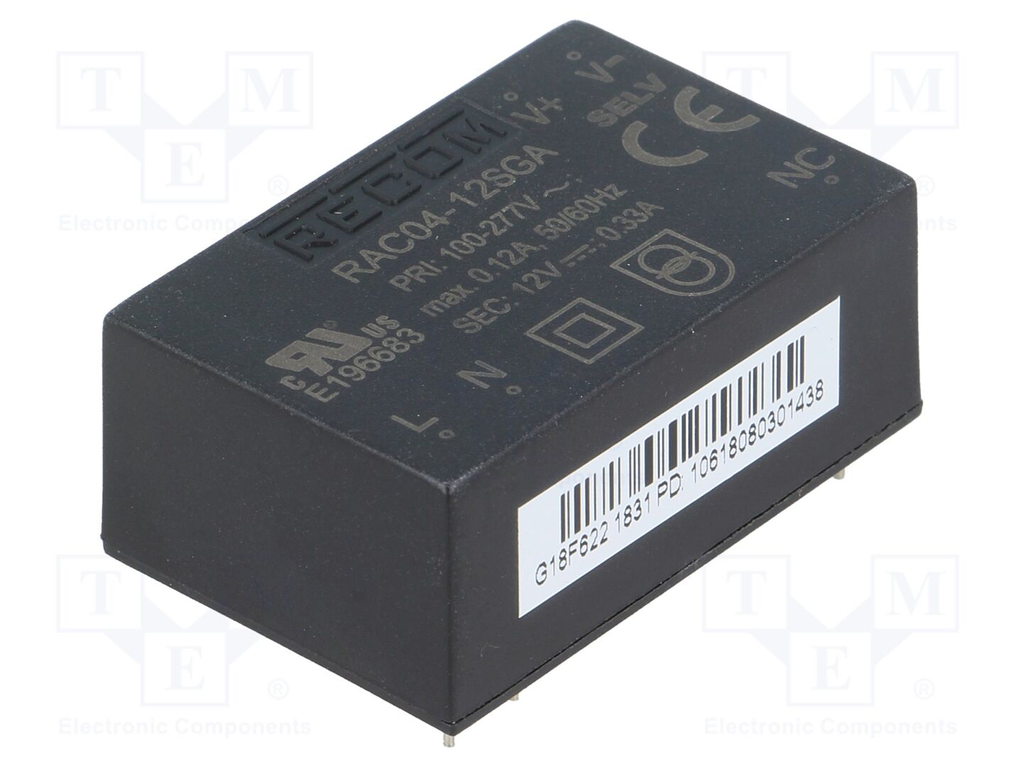 RECOM RAC04-12SGA AC/DC-muunnin 4W