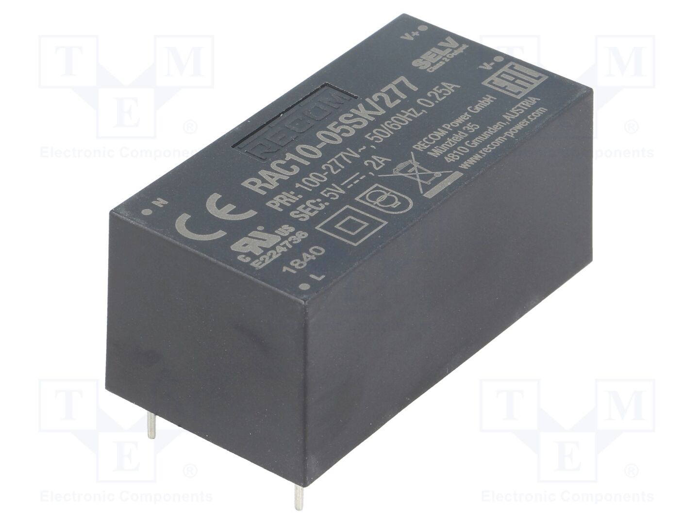 RECOM RAC10-05SK/277 AC/DC-muunnin 10W