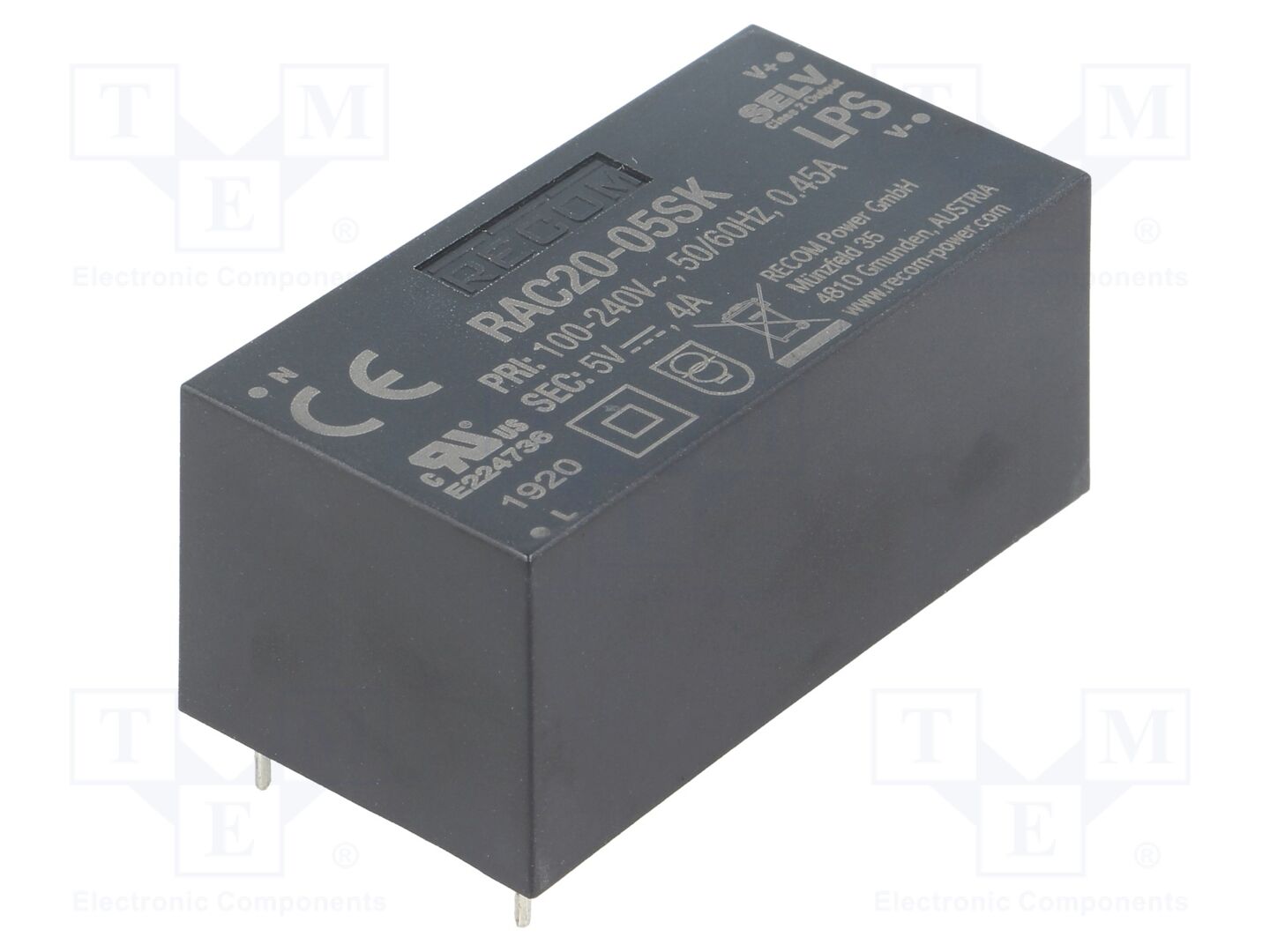 RECOM RAC20-05SK AC/DC-muunnin 20W