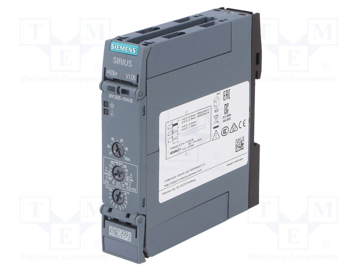 SIEMENS 3RP2505-1BW30 Ajastin 0,05s-100h