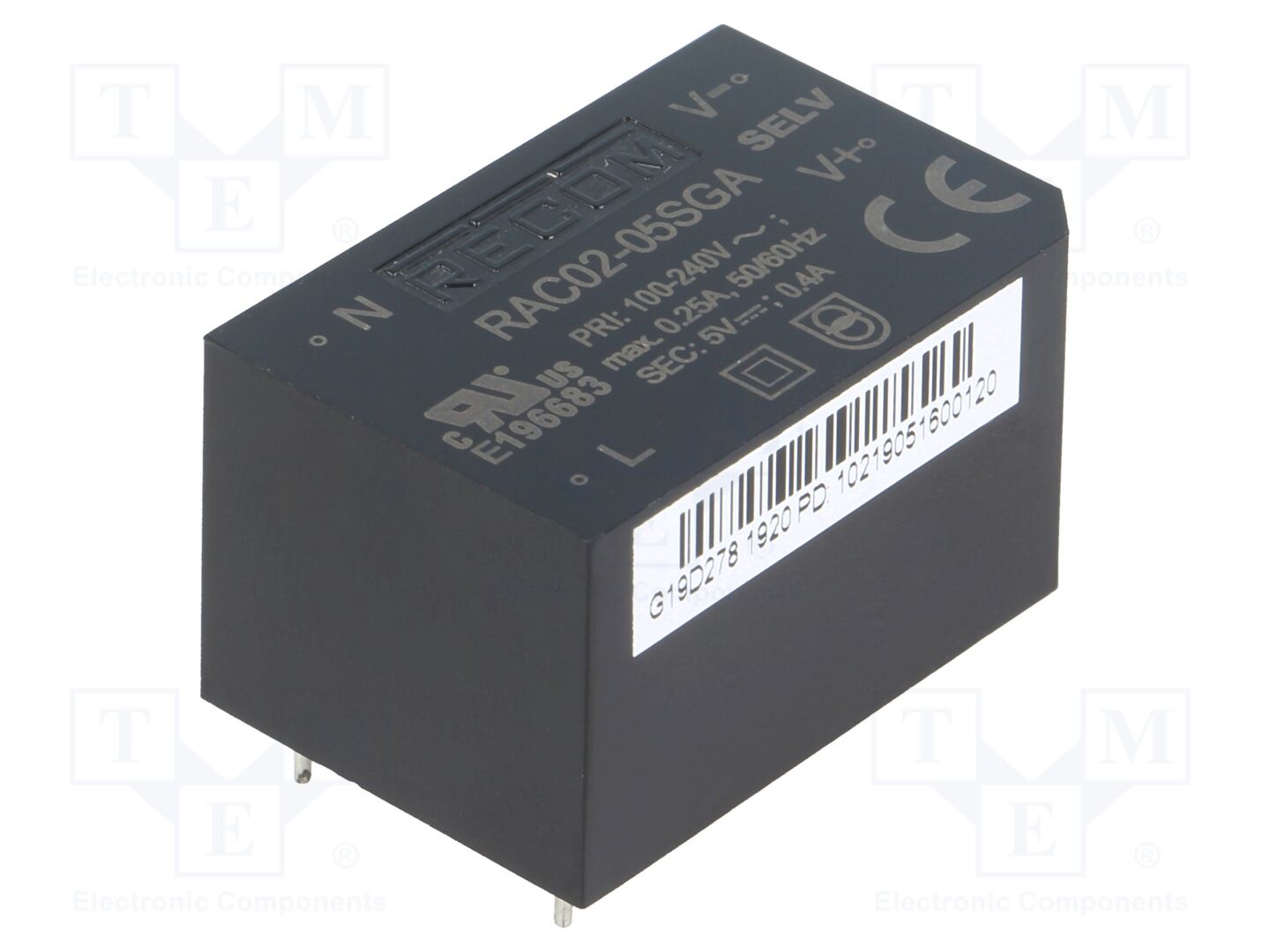 RECOM RAC02-05SGA AC/DC-muunnin 2W