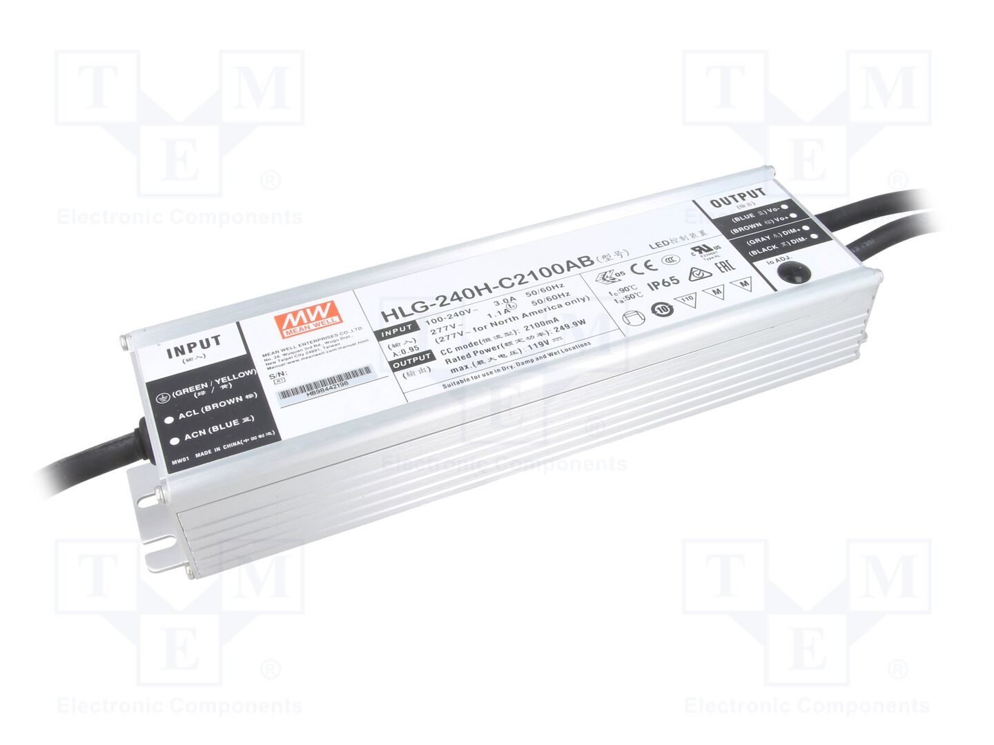 MEAN WELL HLG-240H-C2100AB LED-virtalähde 249,9W 59-119VDC 1050-2100mA