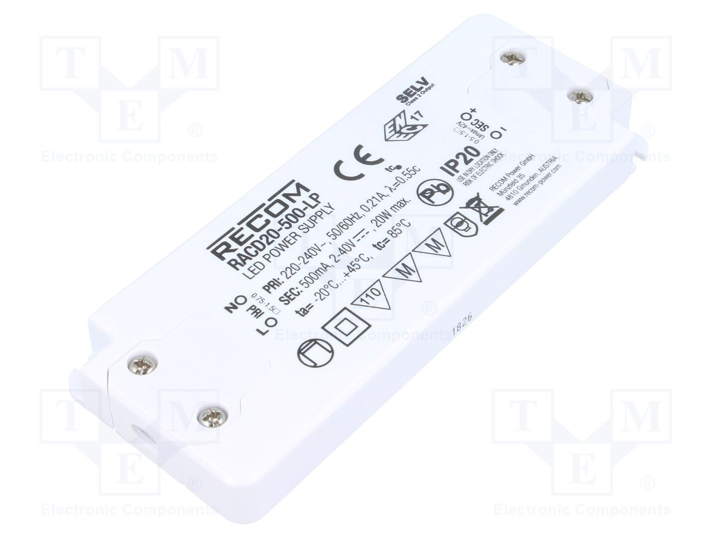 RECOM RACD06-700 LED-virtalähde 6W 700mA 3-8,4VDC