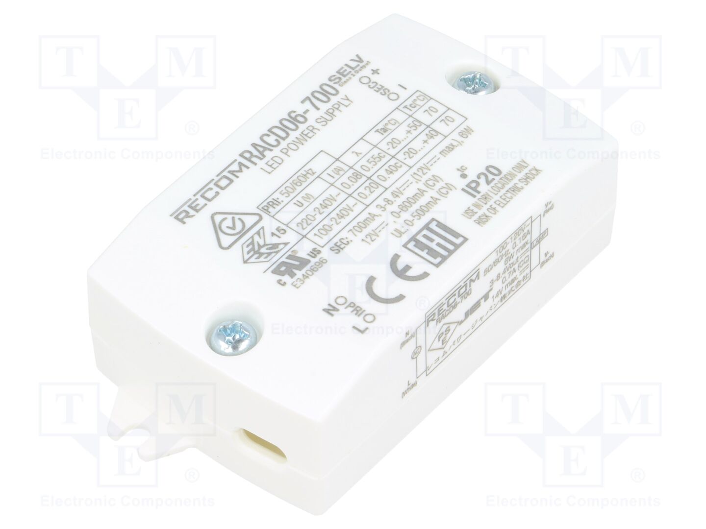 RECOM RACD20-500-LP LED-verkkolaite 20W 500mA 2-40VDC