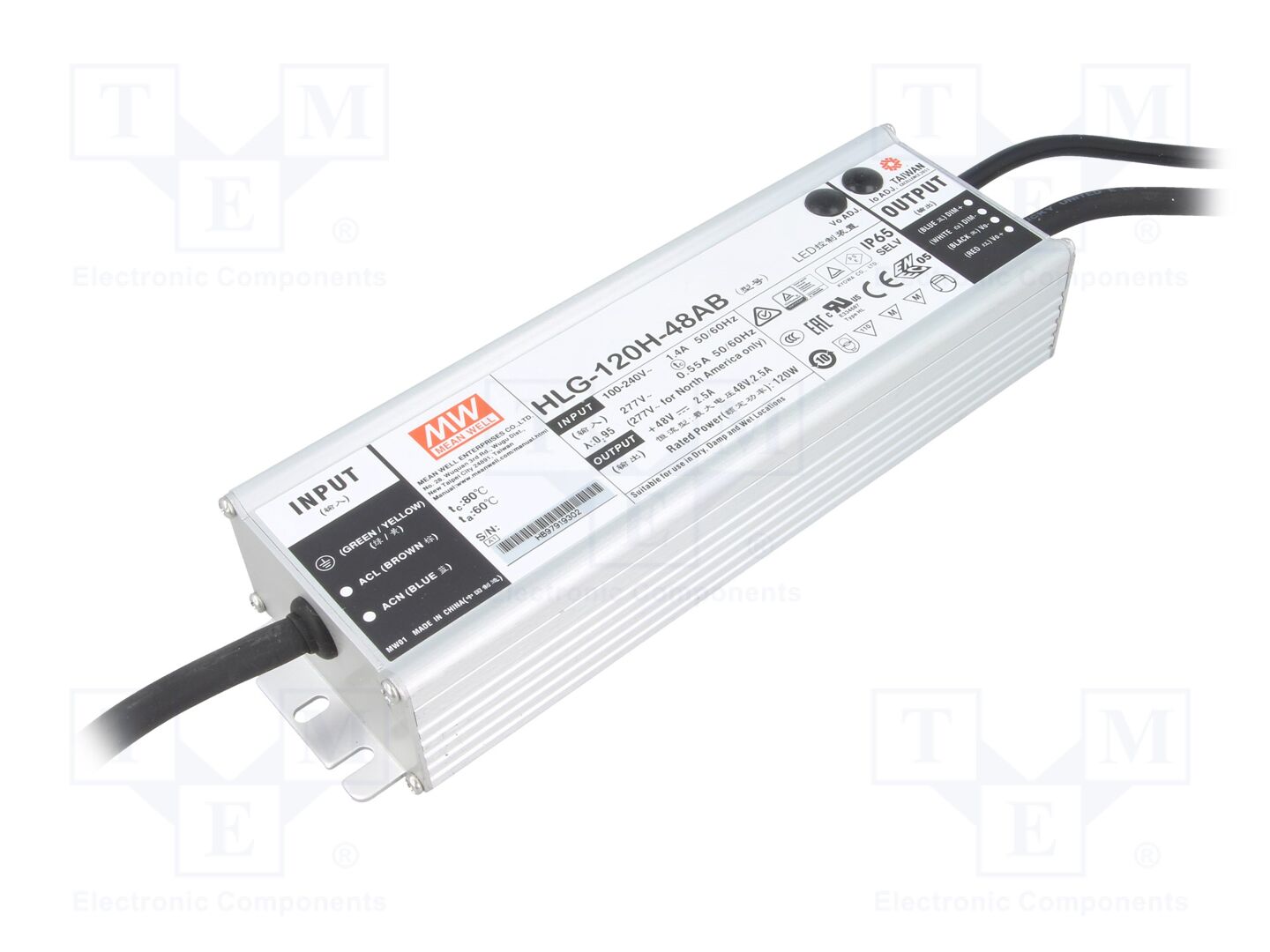 MEAN WELL HLG-120H-48AB LED-virtalähde 120W 48VDC