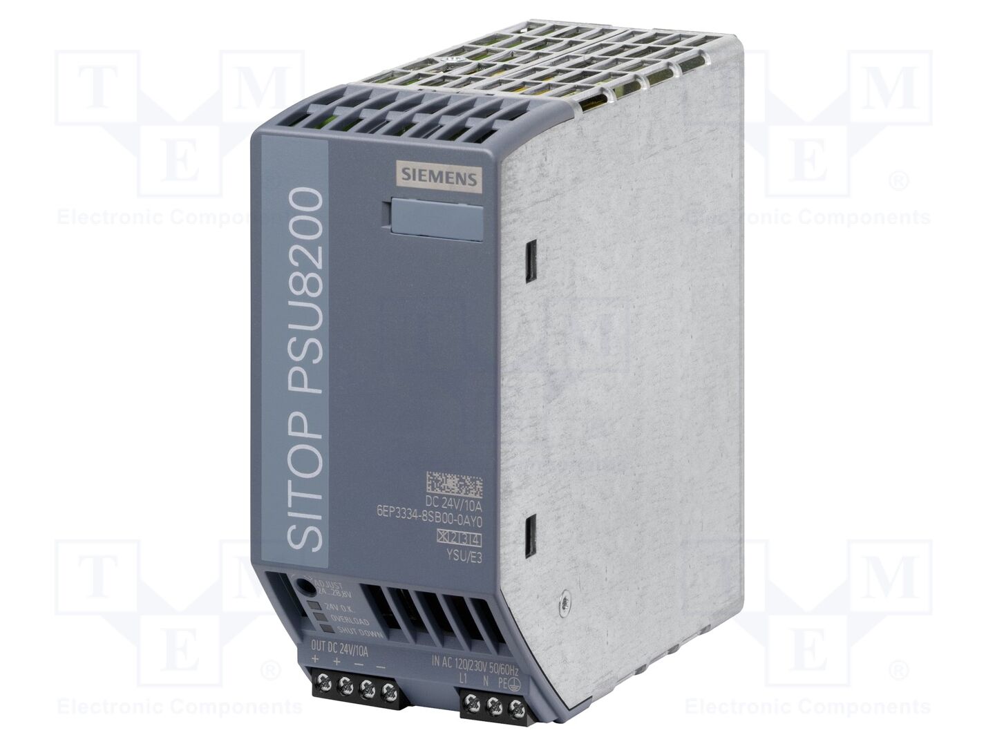 SIEMENS 6EP3334-8SB00-0AY0 DIN-kiskoon asennettava kytkentävirtalähde 240W 24VDC 10A