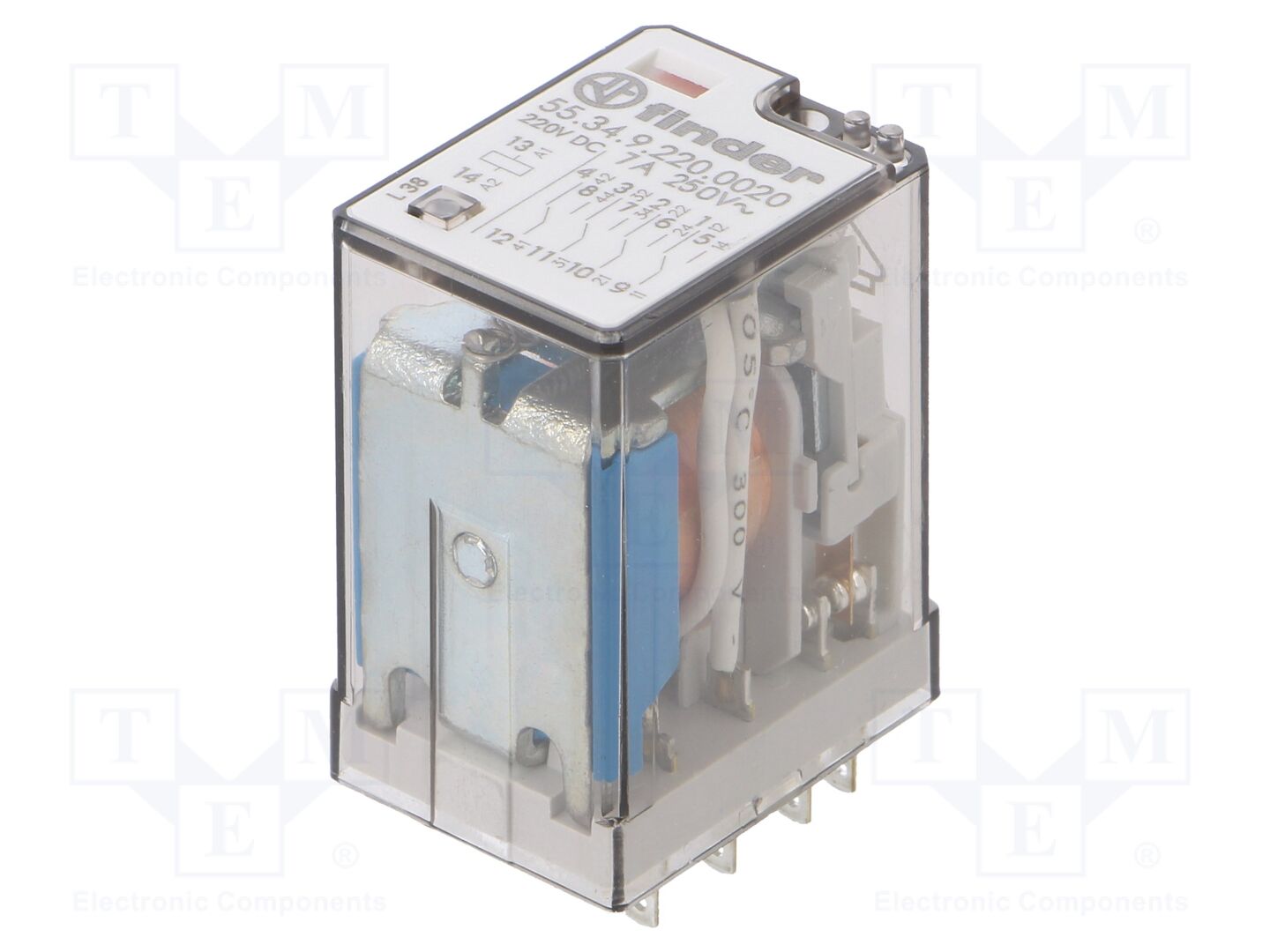 FINDER 55.34.9.220.0020 Sähkömagneettinen rele 220VDC
