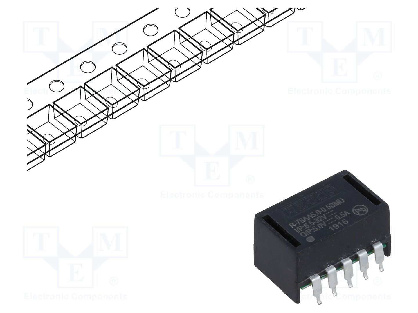RECOM R-78AA5.0-0.5SMD-R DC/DC-muunnin 2.5W