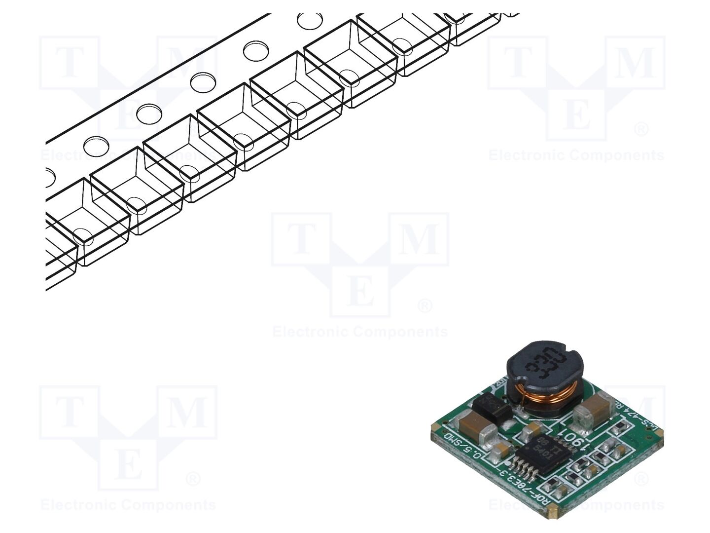 RECOM ROF-78E3.3-0.5SMDR DC/DC-muunnin 1.65W