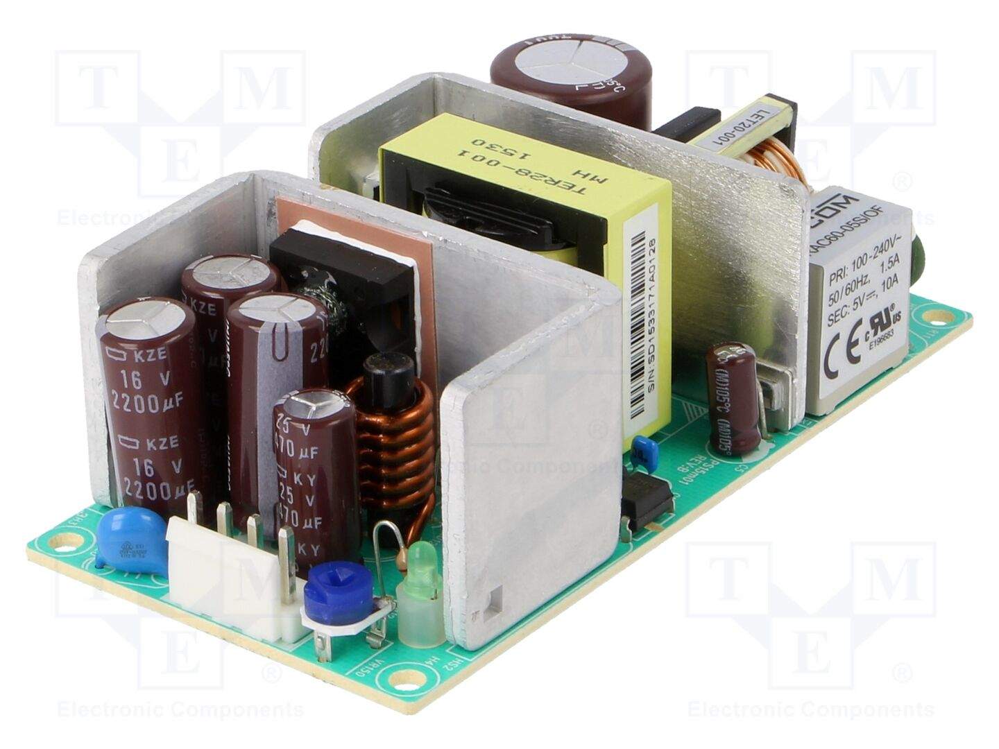 RECOM RAC60-05S/OF Avoin verkkolaite 50W 127-370VDC 90-264VAC