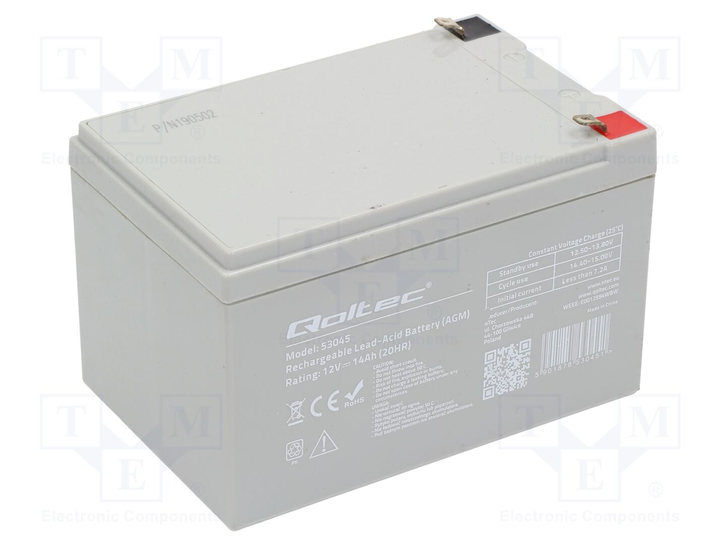 QOLTEC ACCU-HP14-12/Q Lyijyakku 12V 14Ah