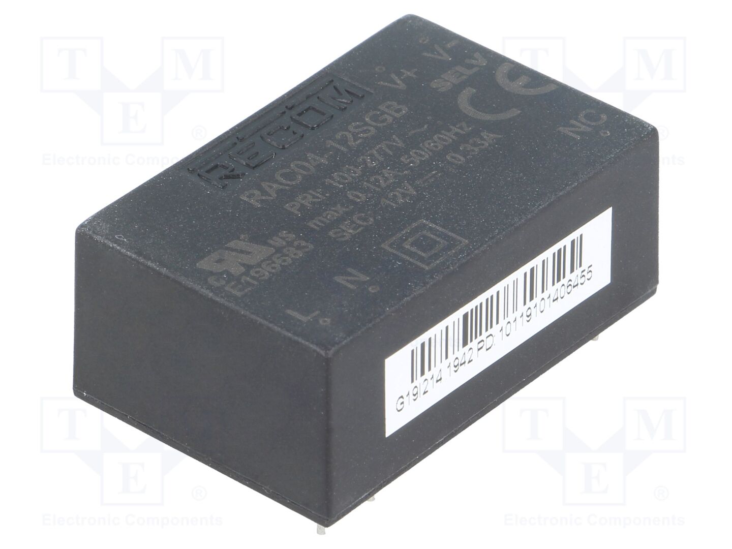 RECOM RAC04-12SGB AC/DC-muunnin 4W