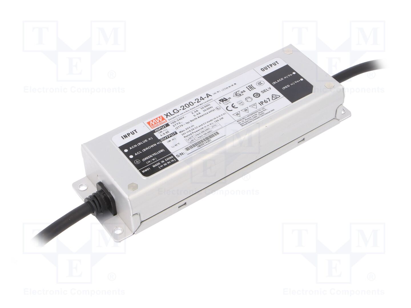 MEAN WELL XLG-200-24-A LED-virtalähde 200W 24VDC