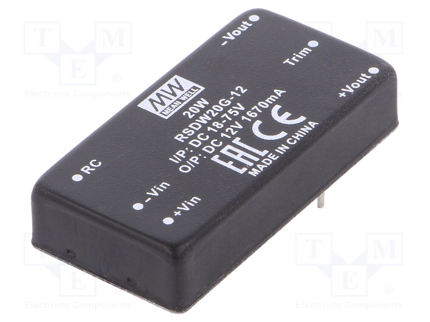 MEAN WELL RSDW20G-12 DC/DC-muunnin 20W