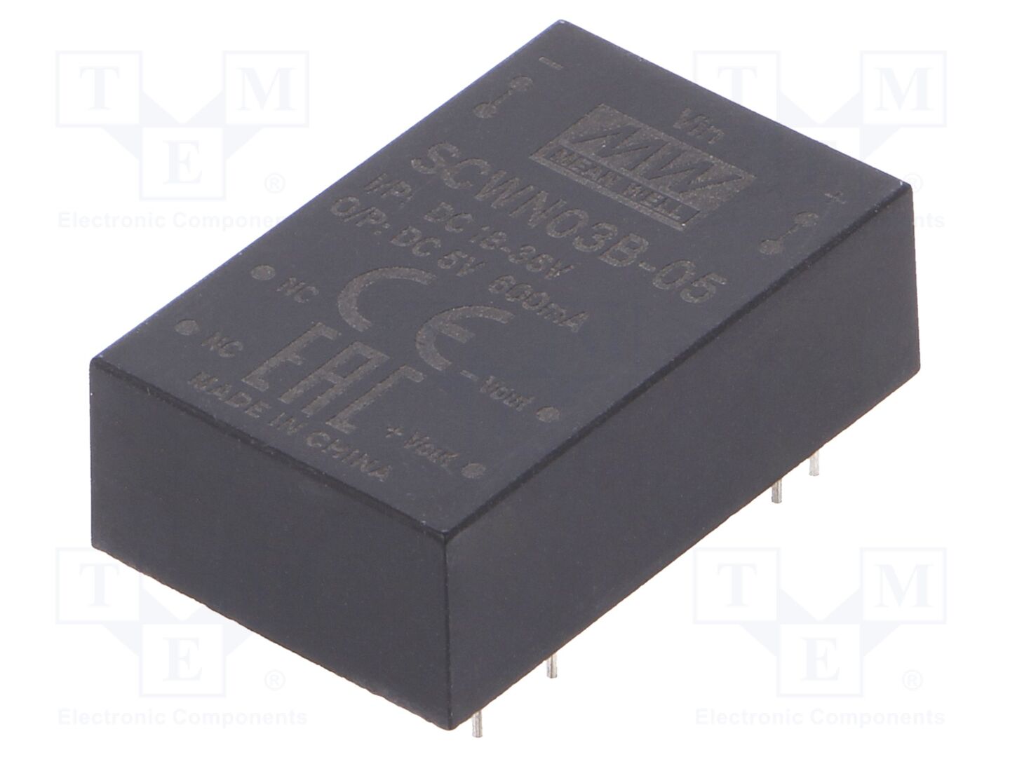 MEAN WELL SCWN03B-05 DC/DC Muunnin 3W