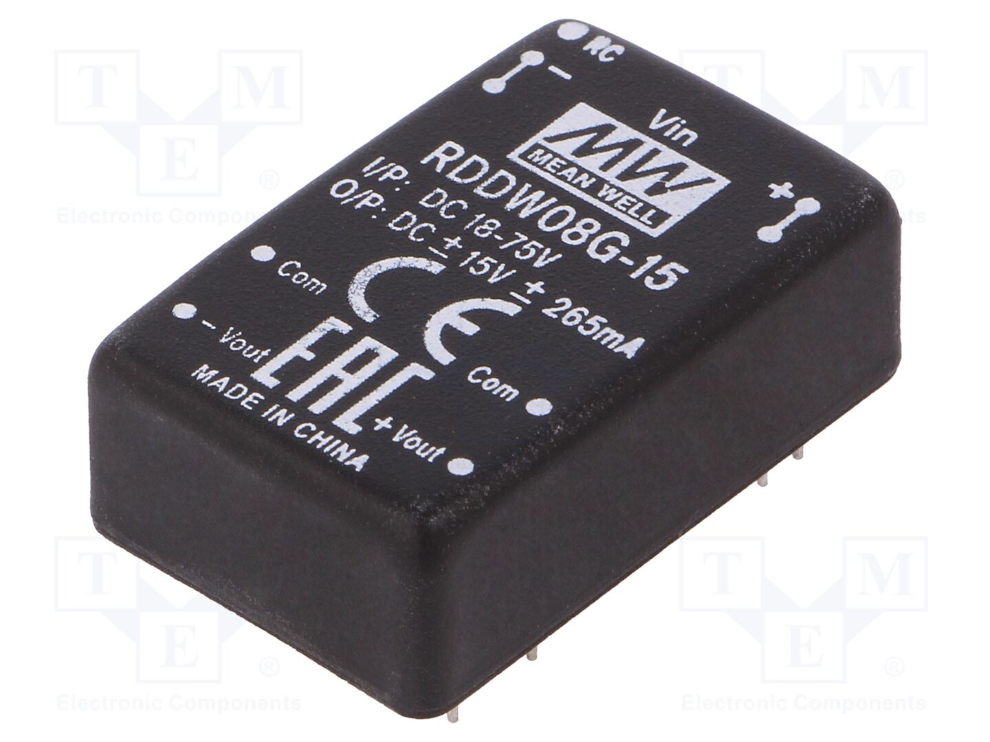 MEAN WELL RDDW08G-15 DC/DC Muunnin 8W