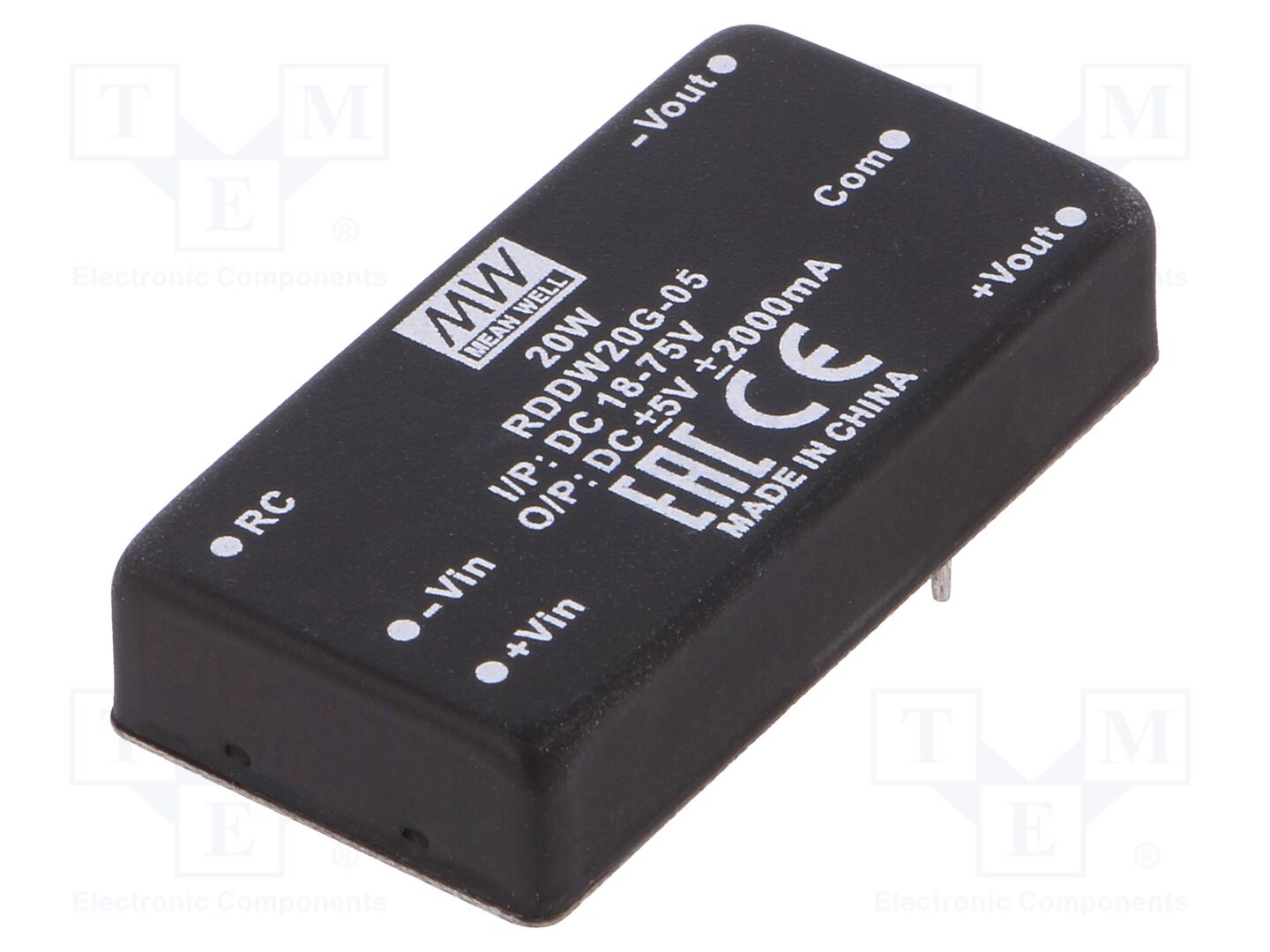 MEAN WELL RDDW20G-05 DC/DC-muunnin 20W