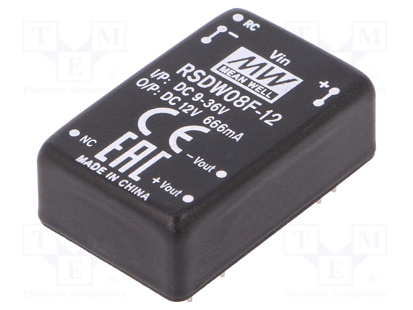 MEAN WELL RSDW08F-12 DC/DC-muunnin 8W