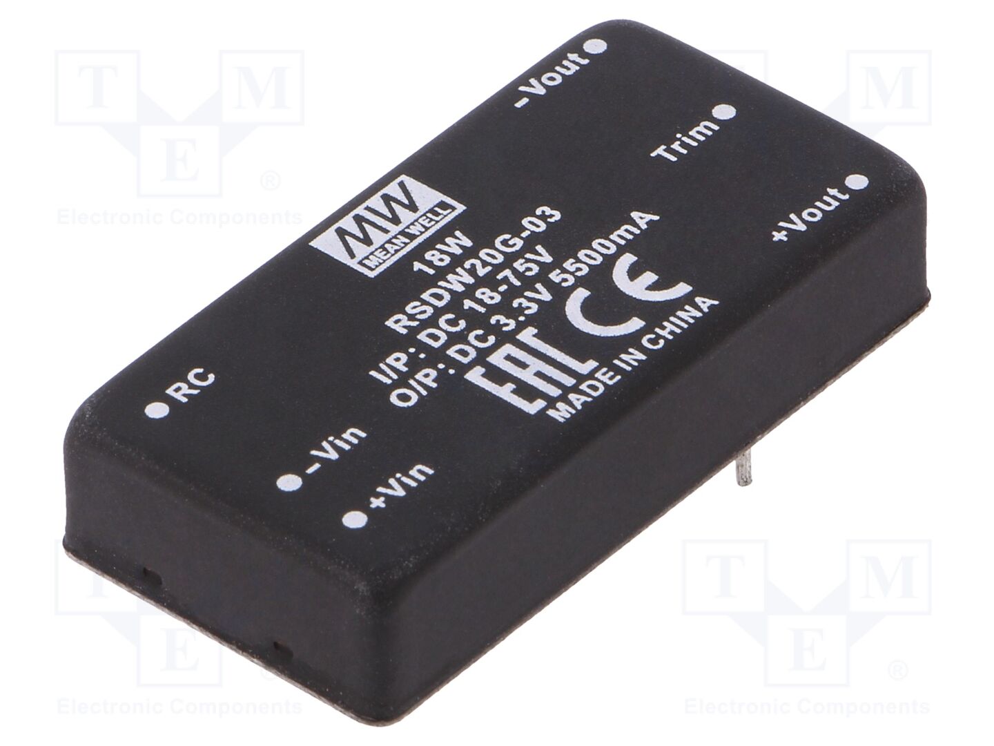 MEAN WELL RSDW20G-03 DC/DC Muunnin 20W