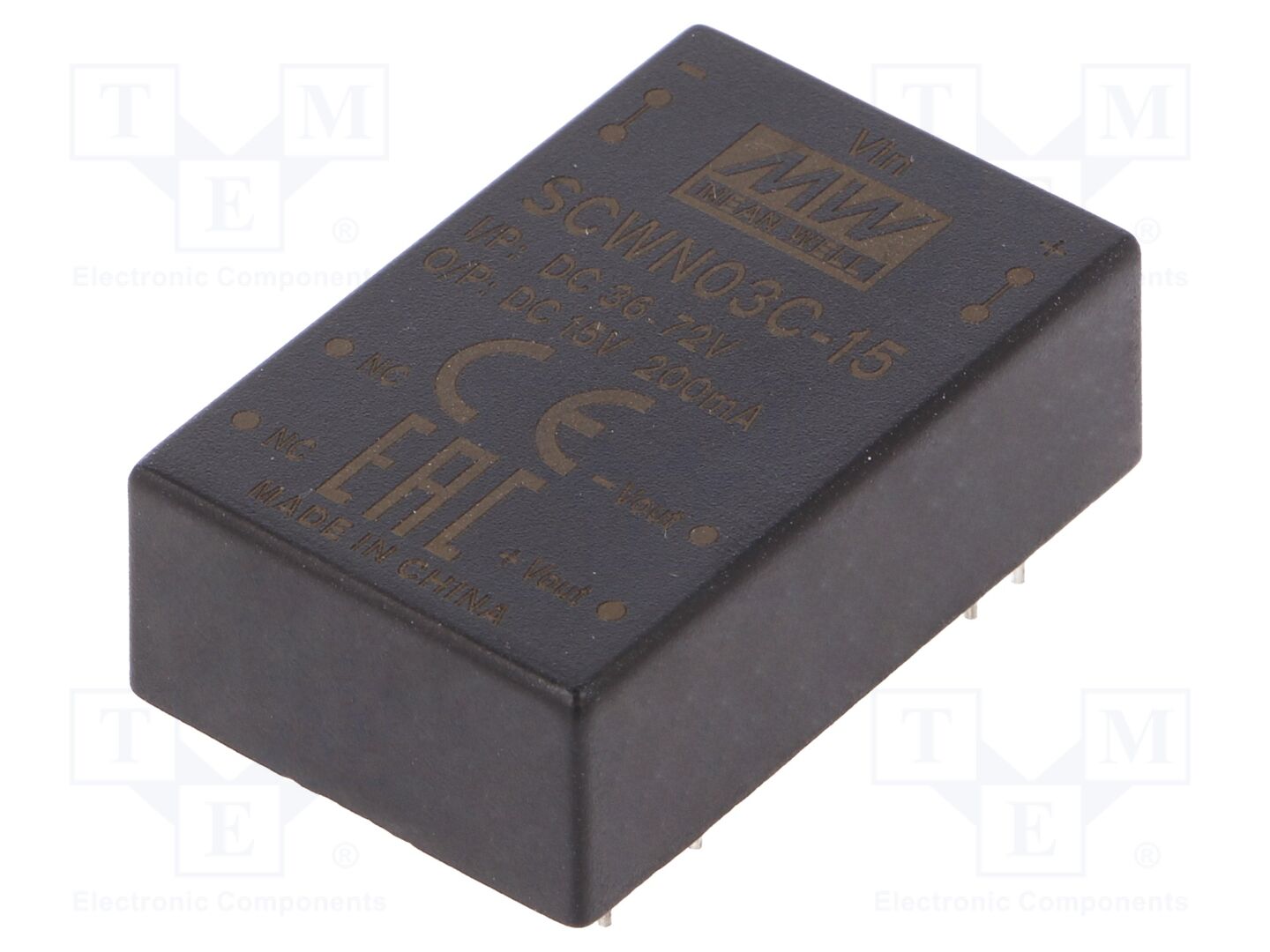 MEAN WELL SCWN03C-15 DC/DC Muunnin 3W