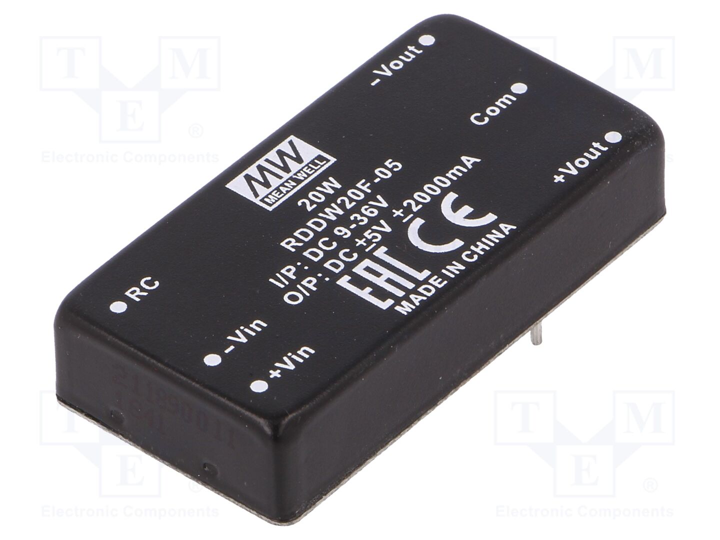 MEAN WELL RDDW20F-05 DC/DC-muunnin 20W