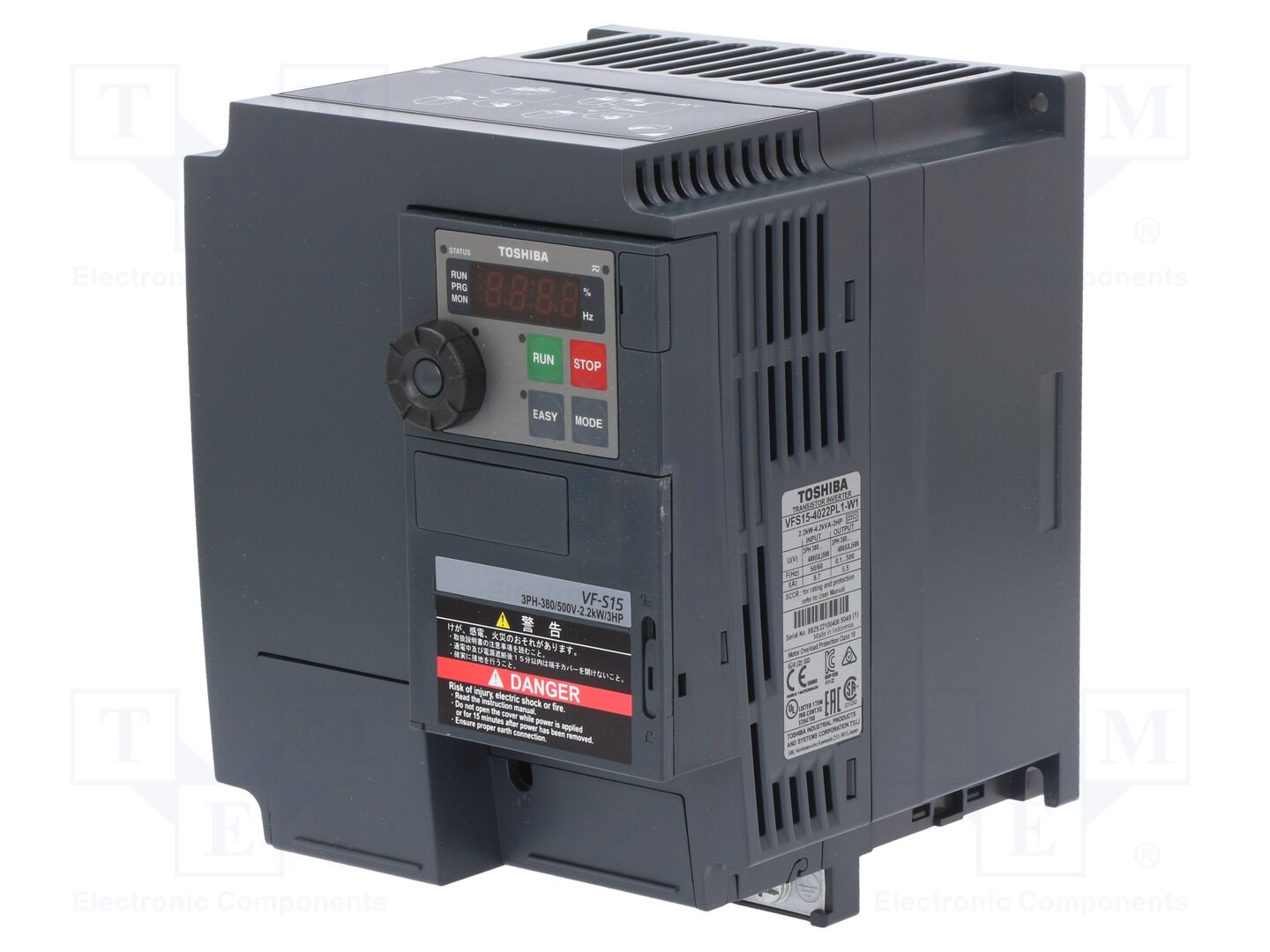 TOSHIBA VFS15-4022PL-W Vektoritaajuusmuuttaja 2,2kW