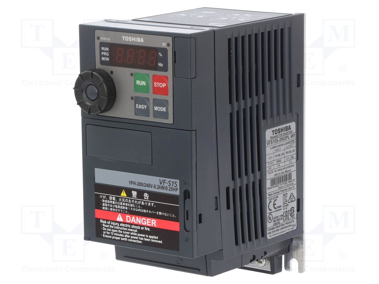 TOSHIBA VFS15S-2002PL-W Vektoritaajuusmuuttaja 0.2kW