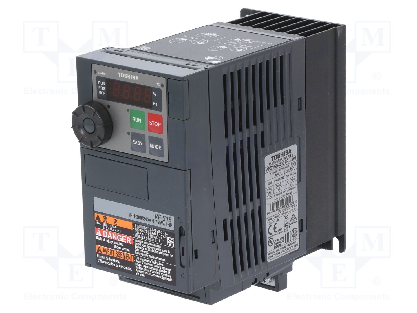 TOSHIBA VFS15S-2007PL-W Vektoritaajuusmuuttaja 0.75kW