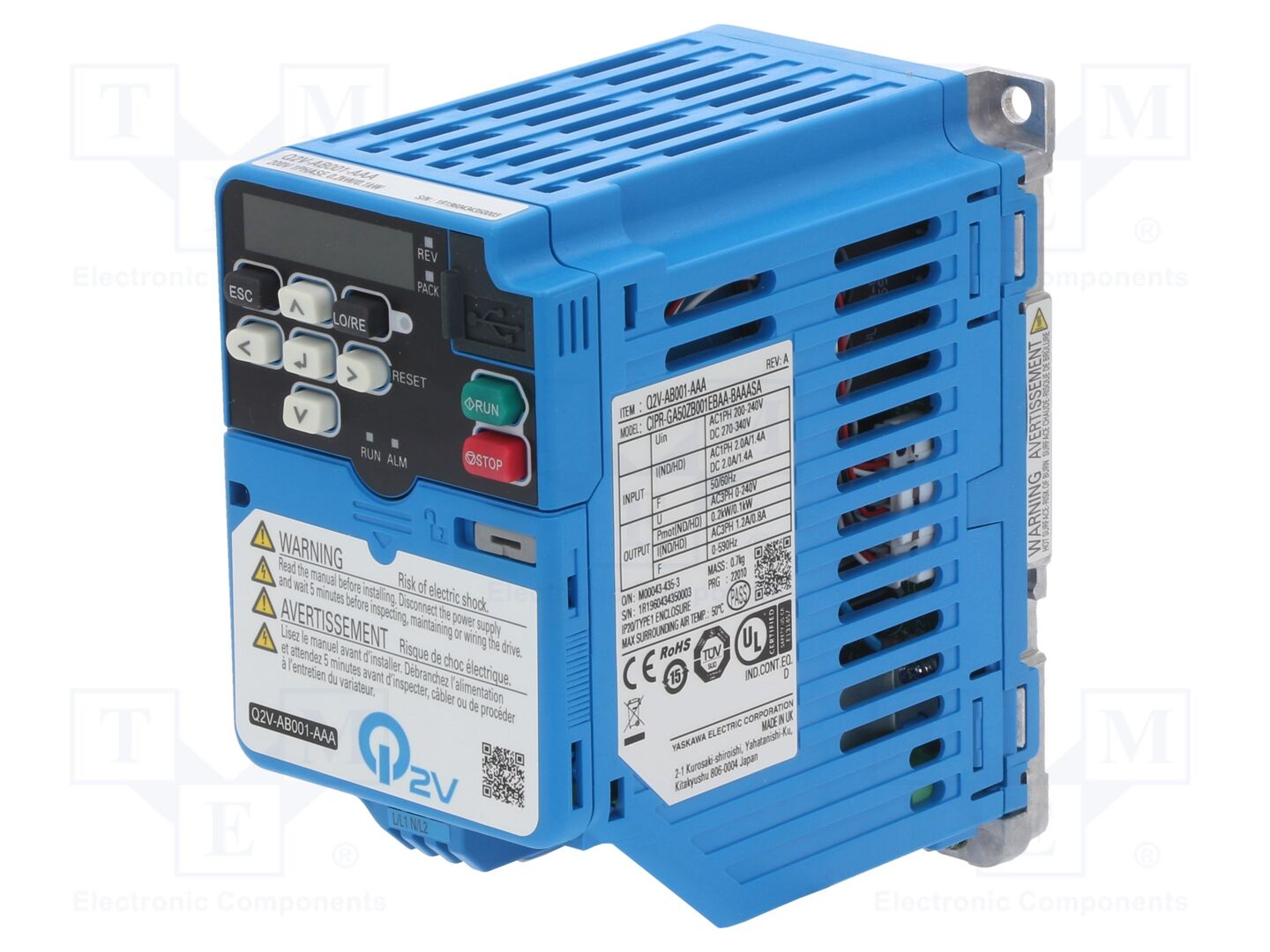 OMRON Q2V-AB001AAA Taajuusmuuttaja 0.1/0.18kW