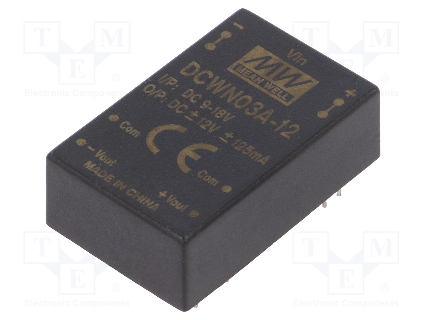 MEAN WELL DCWN03A-12 DC/DC-muunnin 3W