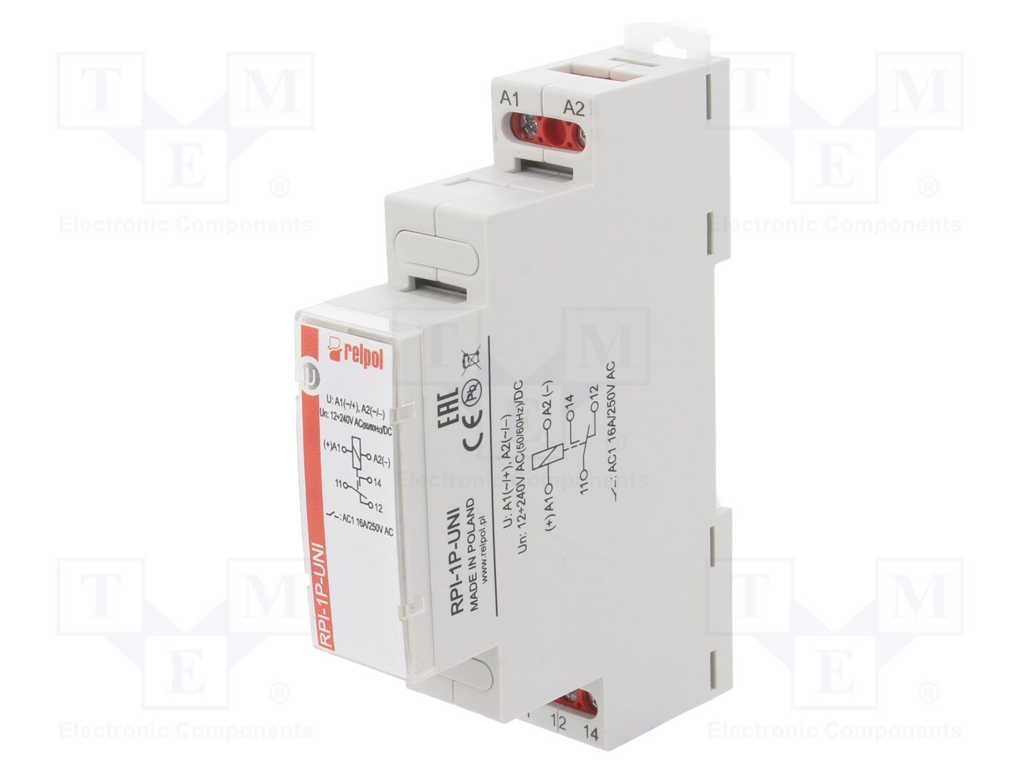 RELPOL RPI-1P-UNI Asennusrele 16A