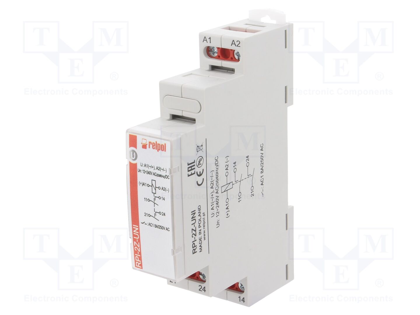 RELPOL RPI-2Z-UNI Asennusrele 8A