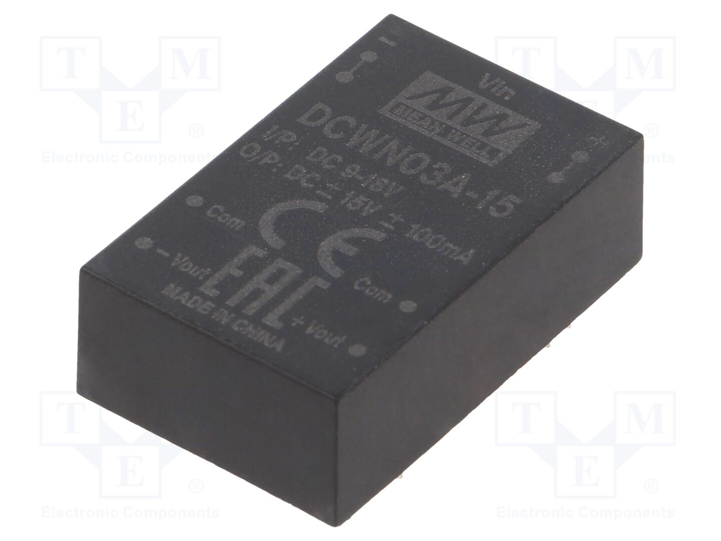 MEAN WELL DCWN03A-15 DC/DC-muunnin 3W