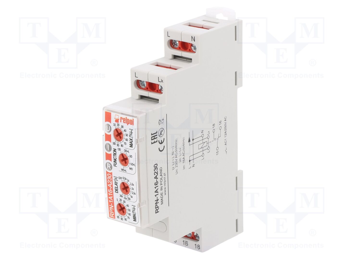 RELPOL RPN-1A16-A230 Virranvalvontarele 230VAC