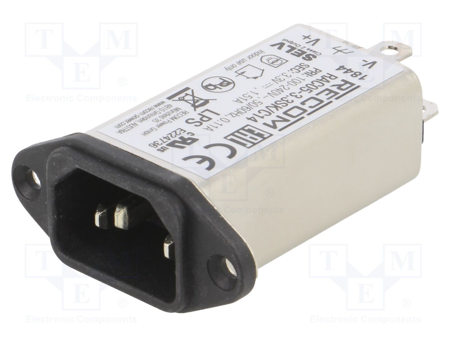 RECOM RAC05-3.3SK/C14 Sisäänrakennettu kytkentäsähkönsyöttö 5W 3.3VDC