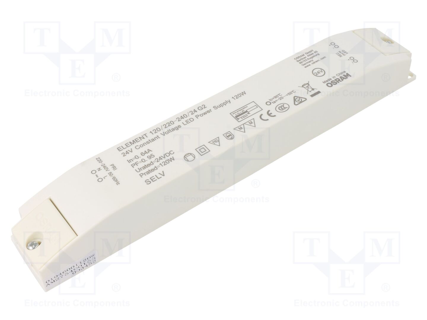 ams OSRAM ELEMENT 120/220-240/24 G2 LED-virtalähde 120W 24VDC