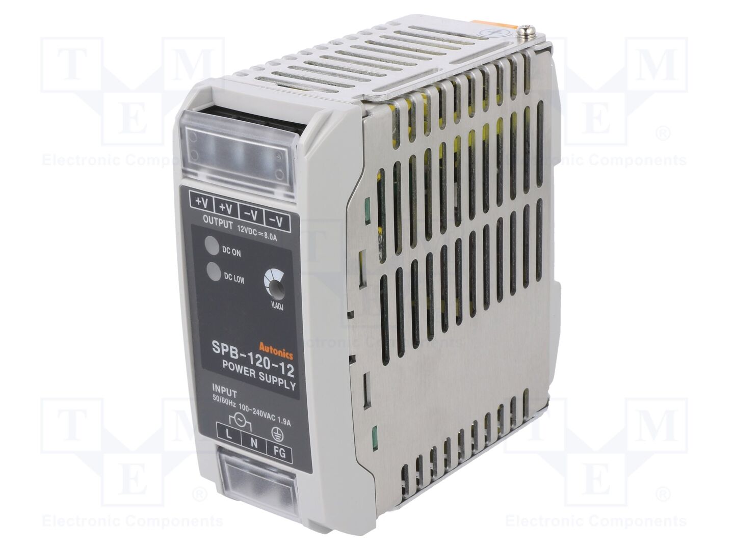 AUTONICS SPB-120-12 DIN-kiskoon asennettava kytkentävirtalähde 96W 12VDC 8A