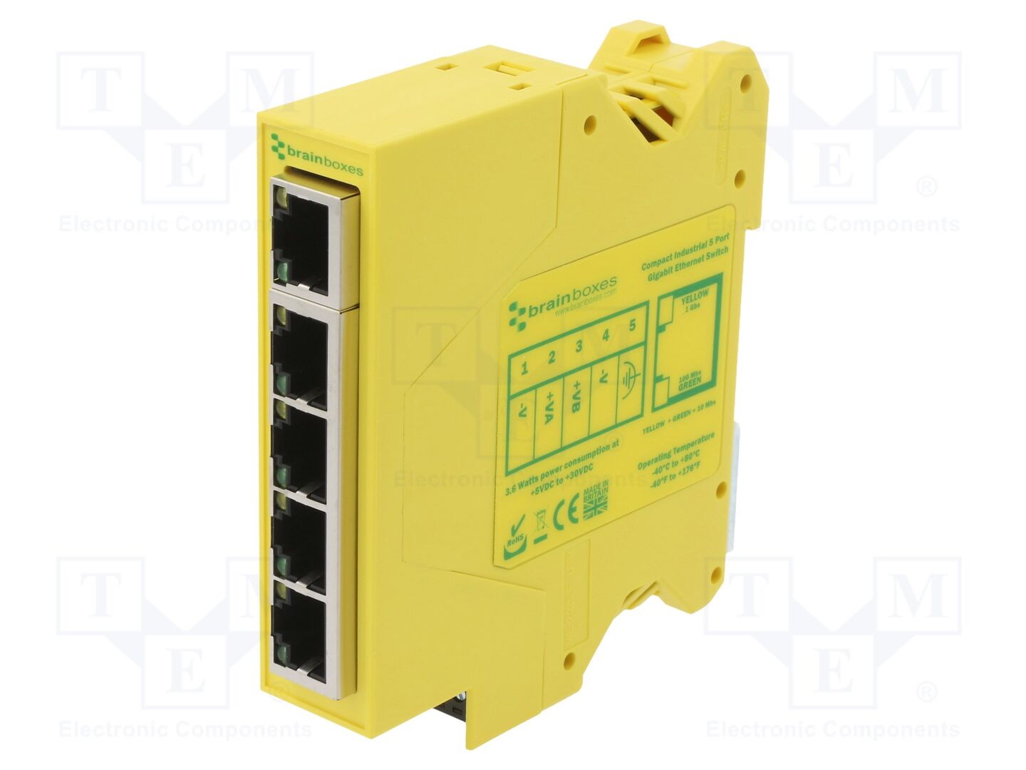 BRAINBOXES SW-515 Ethernet-kytkin 5-30VDC