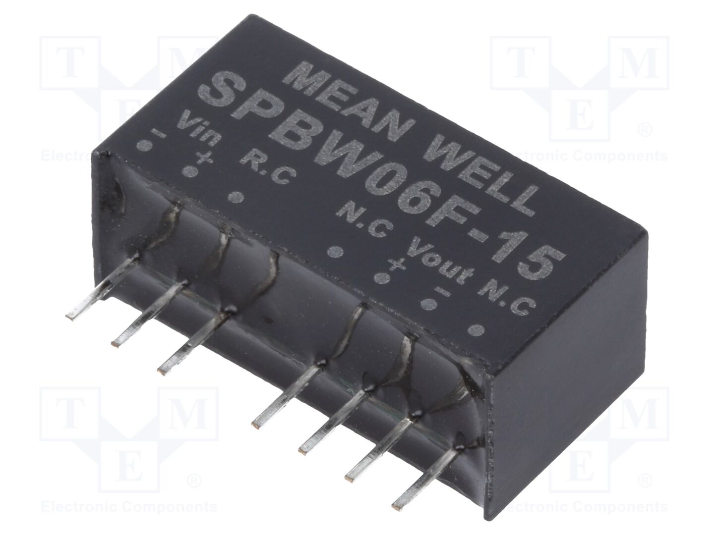 MEAN WELL SPBW06F-15 DC/DC-muunnin 6W SIP8