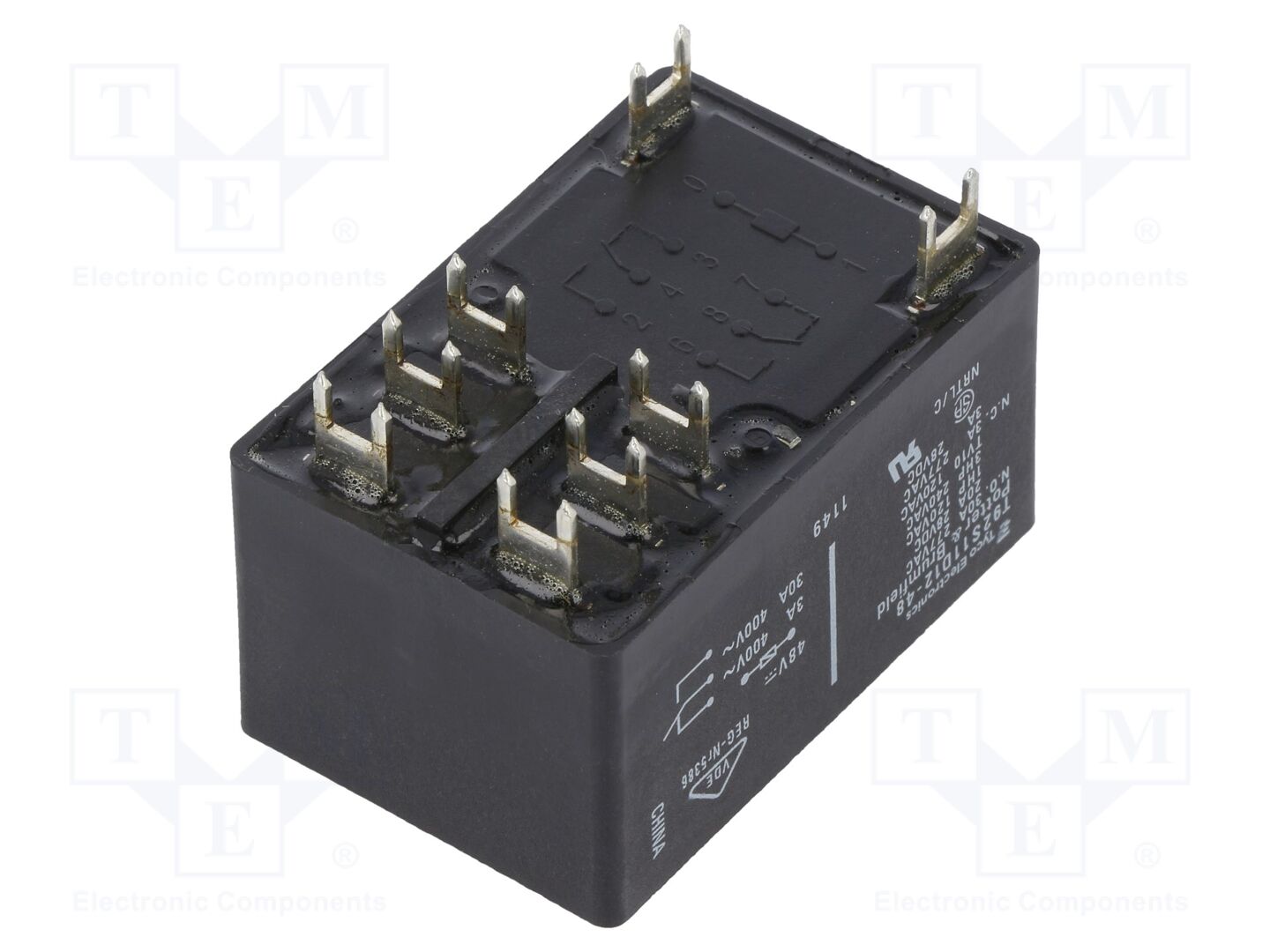 TE Connectivity T92S11D12-48 Sähkömagneettinen rele 30A, 48VDC