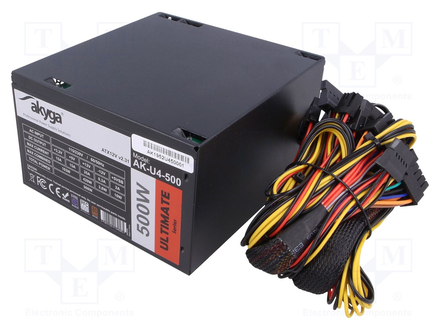 AKYGA AK-U4-500 ATX-tietokonevirtalähde 500W