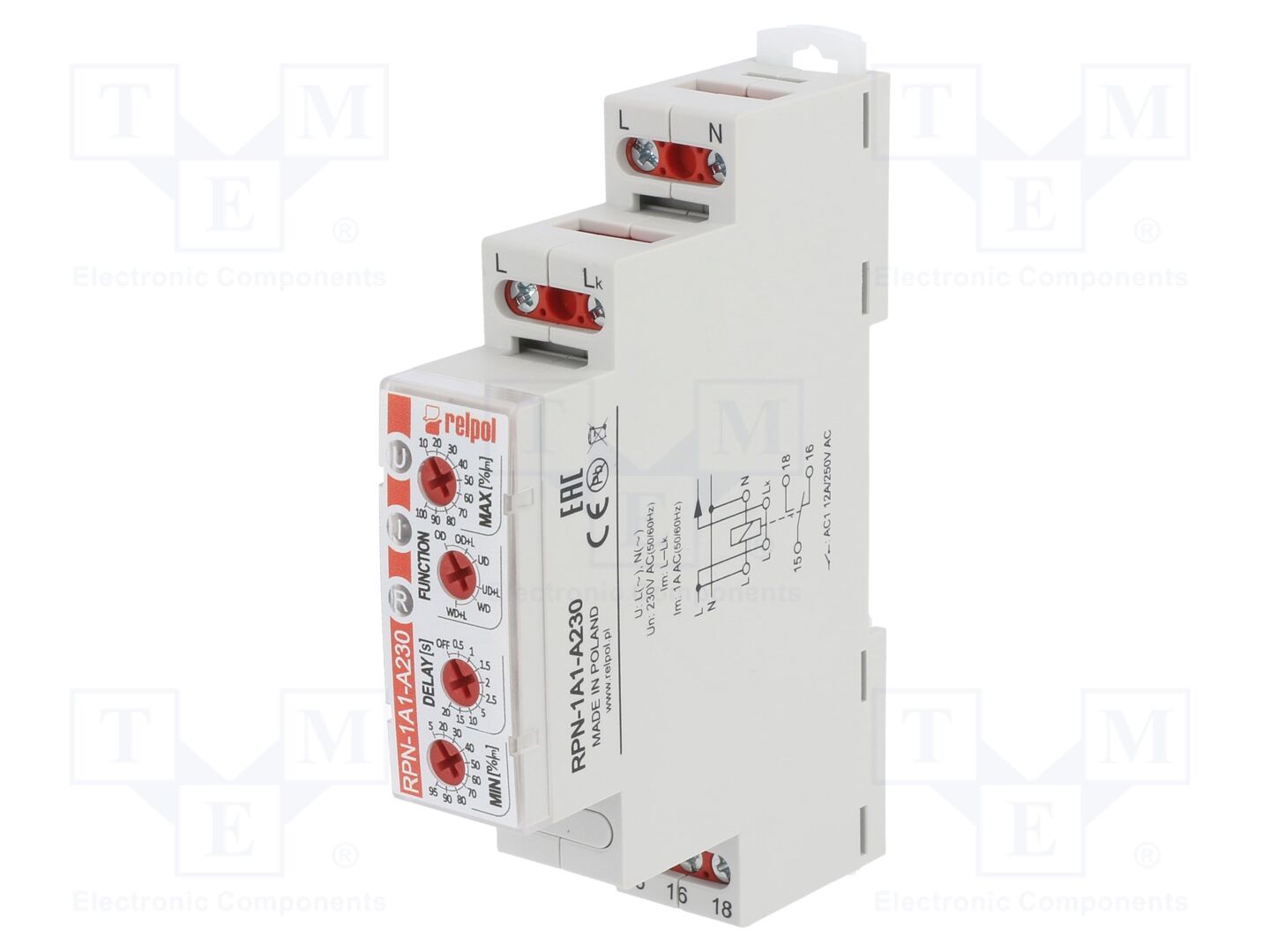 RELPOL RPN-1A1-A230 Virranvalvontarele 230VAC