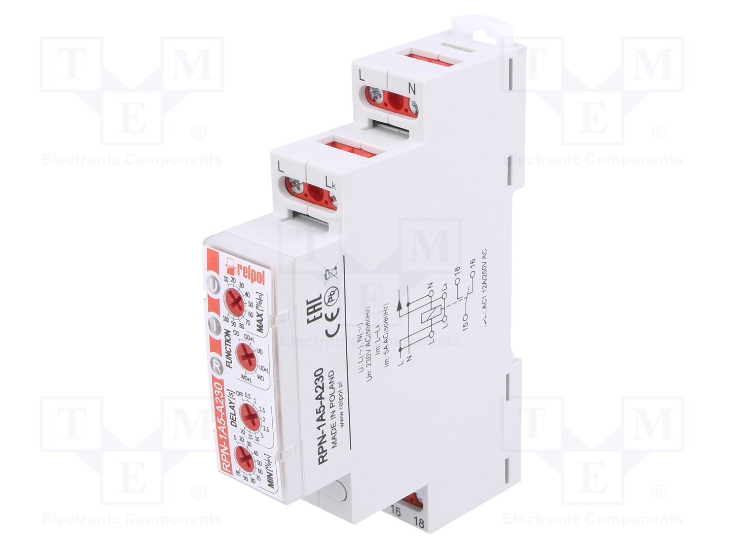 RELPOL RPN-1A5-A230 Virranvalvontarele 230VAC