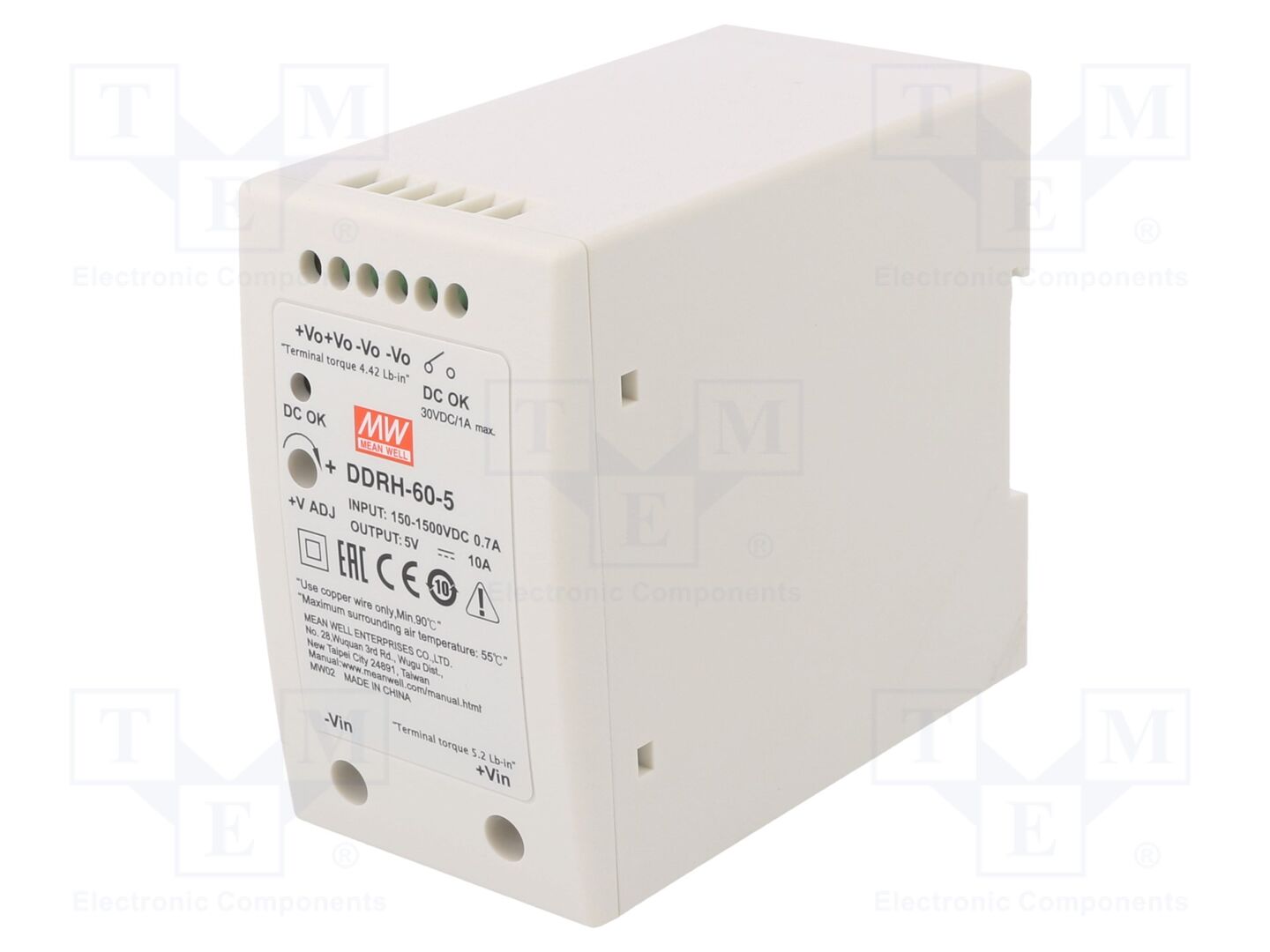 MEAN WELL DDRH-60-5 DC/DC-muunnin 50W