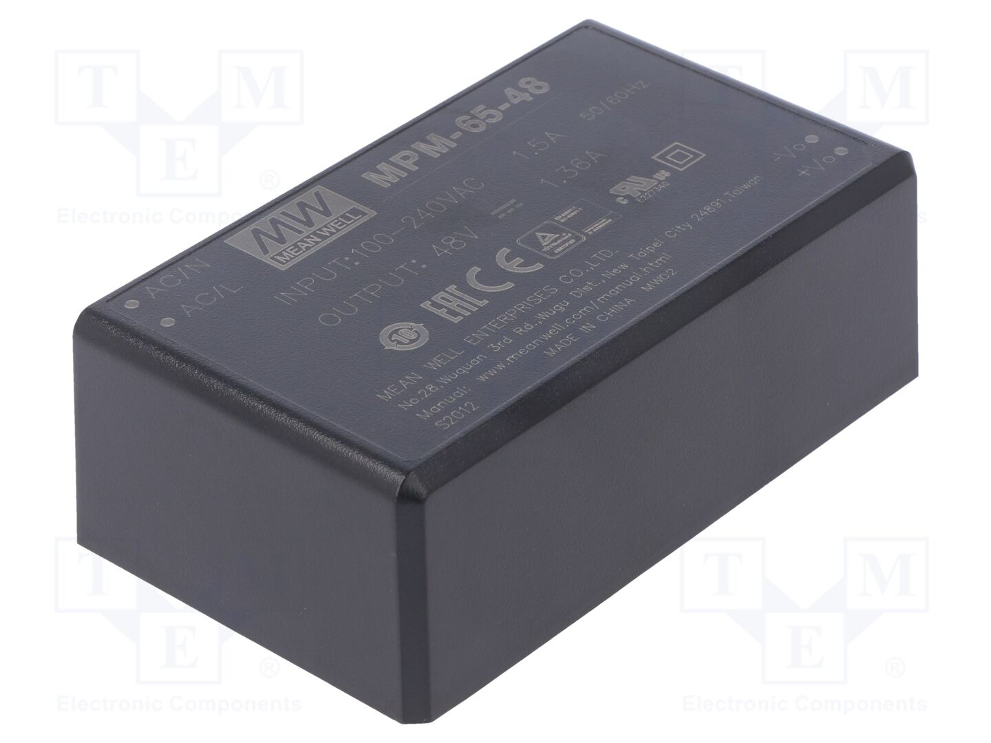 MEAN WELL MPM-65-48 PCB AC/DC-muunnin 65W