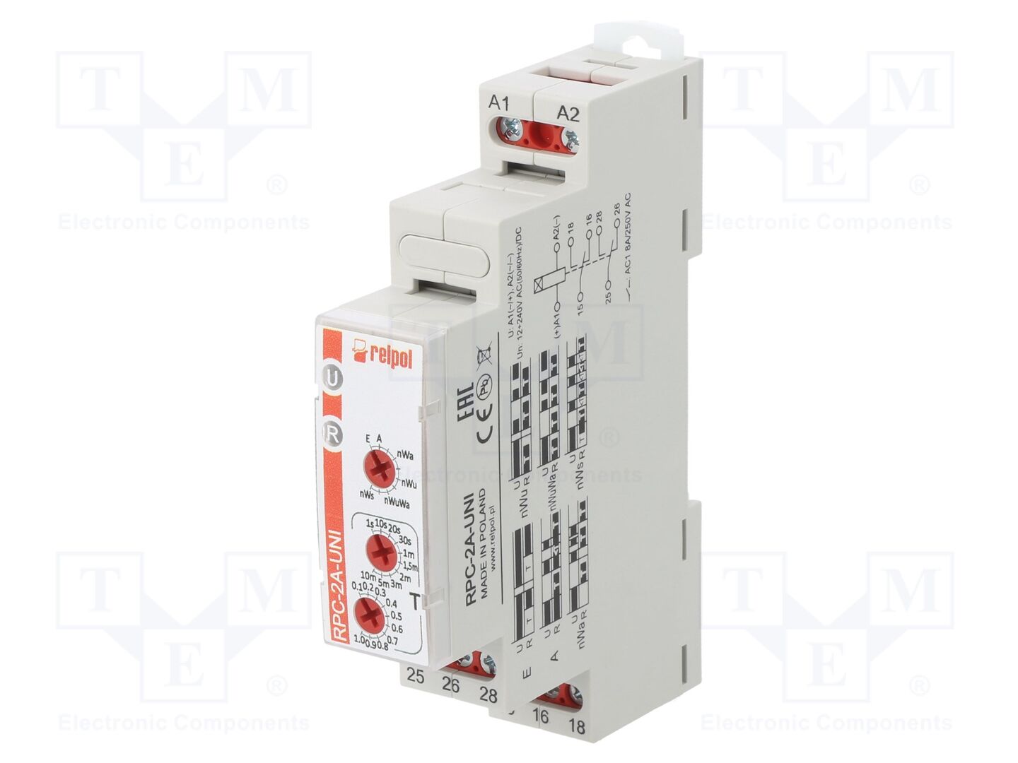 RELPOL RPC-2A-UNI Ajastin 250VAC/8A