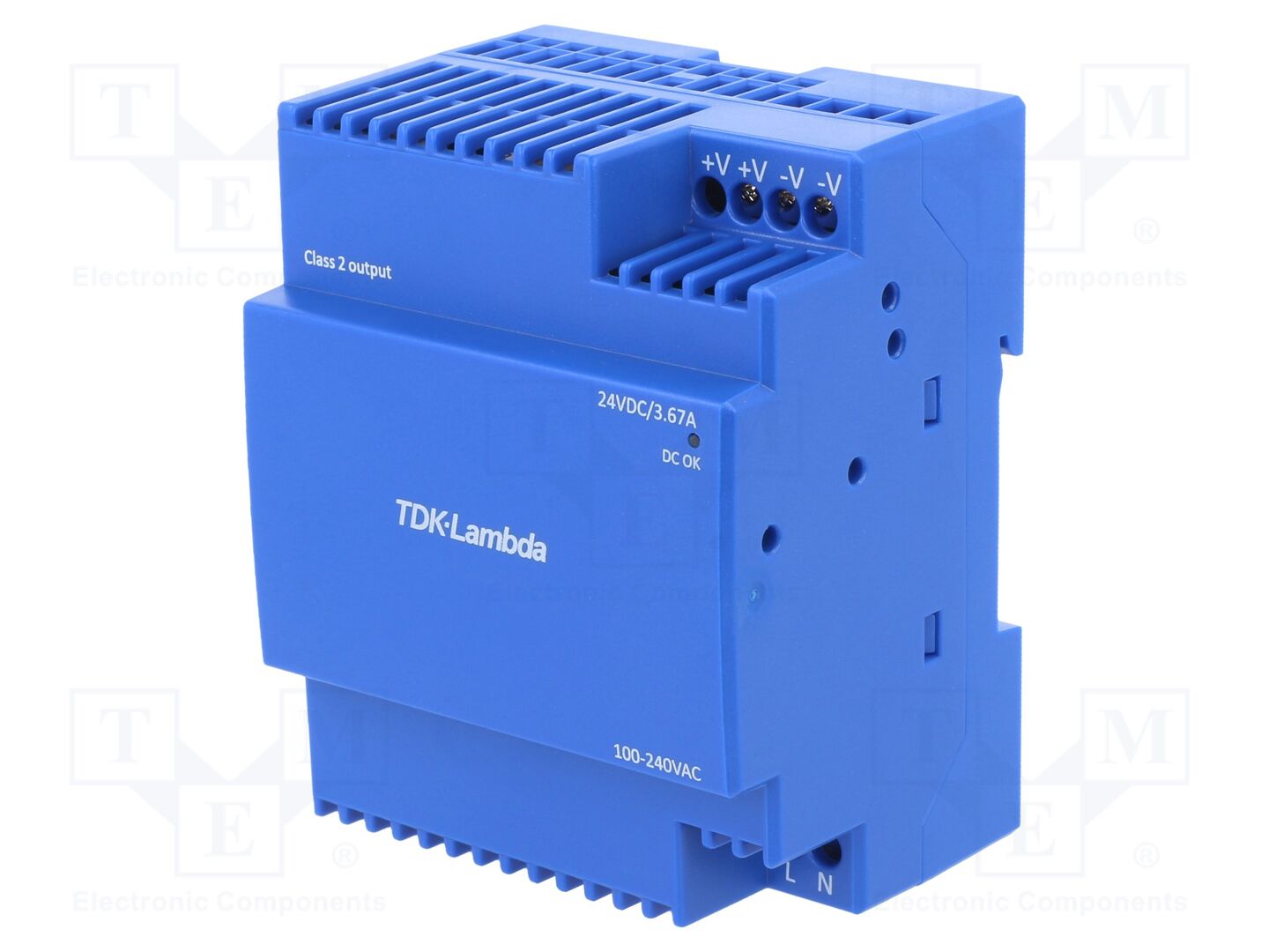 TDK-LAMBDA DRL100-24-1 DIN-kiskoon asennettava kytkentävirtalähde 100W 24VDC