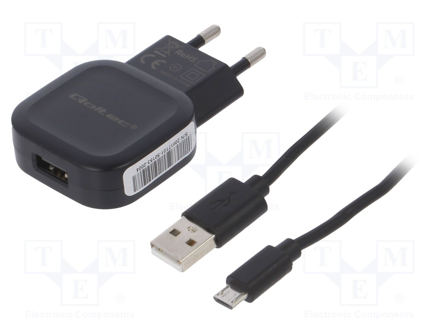 QOLTEC 50195 Kytketty verkkolaite 5VDC 2.4A 12W USB