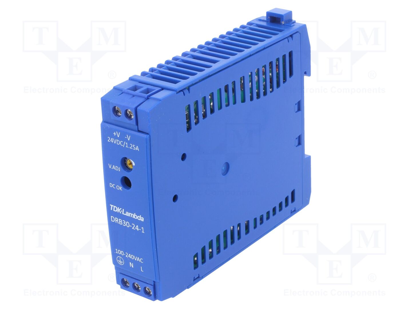 TDK-LAMBDA DRB30-24-1 DIN-kiskoon asennettava kytkentävirtalähde 30W 24VDC