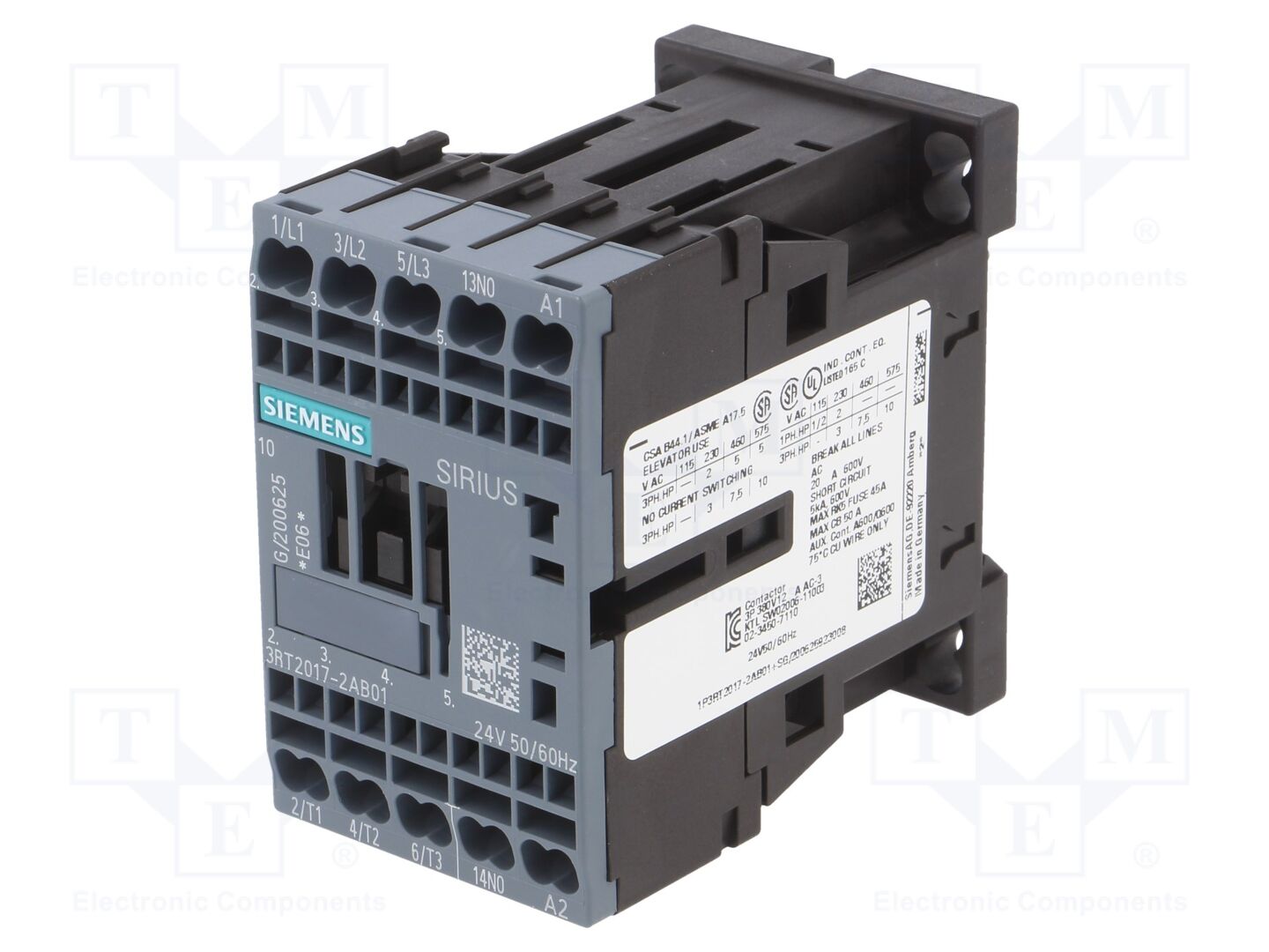 SIEMENS 3RT2017-2AB01 Kontraktori 12A